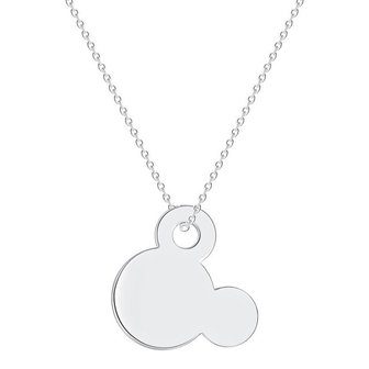 Mickey Mouse zilverkleurige ketting - Filmspullen.nl