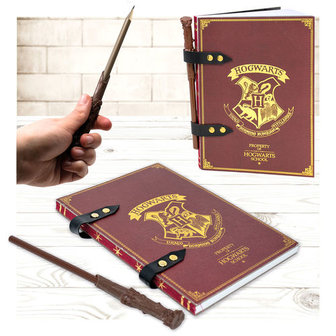 Harry Potter: Hogwarts A5 notitieboek inclusief toverstaf potlood - Filmspullen.nl