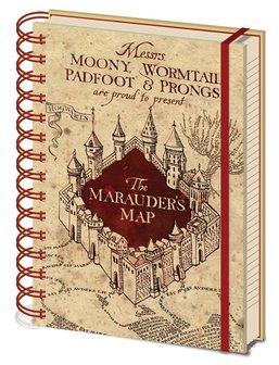 Harry Potter A5 notitieboek Marauders Map - Filmspullen.nl