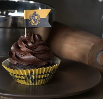 Harry Potter cupcake set met vlaggetjes (96 stuks) - Filmspullen.nl