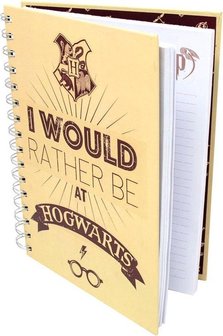 I Would Rather Be At Hogwarts Harry Potter A5 notitieboek - Filmspullen.nl