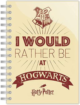 I Would Rather Be At Hogwarts Harry Potter A5 notitieboek - Filmspullen.nl
