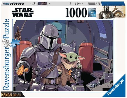 Star Wars: The Mandalorian &amp; Baby Yoda puzzel 1000 stukjes [Ravensburger] - Filmspullen.nl