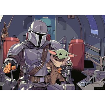 Star Wars: The Mandalorian &amp; Baby Yoda puzzel 1000 stukjes [Ravensburger] - Filmspullen.nl