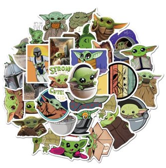 Star Wars: Baby Yoda sticker set (50 stuks) - Filmspullen.nl