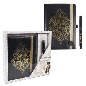 Harry Potter Hogwarts notitieboek met pen set - filmspullen.nl