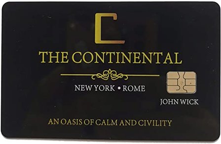 John Wick Continental Hotel kaart - Filmspullen.nl