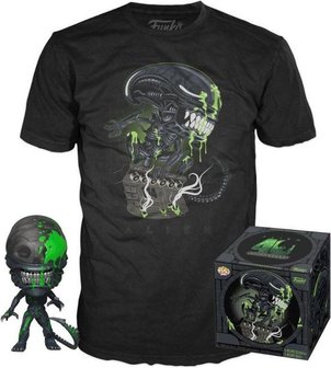 Funko Pop! &amp; T-shirt: Alien: Xenomorph [Exclusive] [Maat L] - Filmspullen.nl