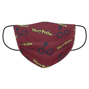 Harry Potter herbruikbaar mondkapje glasses - filmspullen.nl