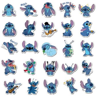 Lilo &amp; Stitch: Stitch sticker set (50 stuks) - Filmspullen.nl