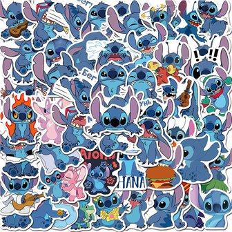 Lilo &amp; Stitch: Stitch sticker set (50 stuks) - Filmspullen.nl