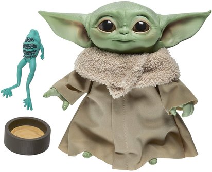 Star Wars The Mandalorian: The Child (Baby Yoda) talking plush knuffel [Hasbro] - filmspullen.nl