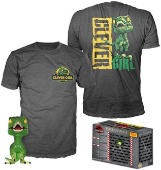 Funko T-shirt &amp; Pop!: Jurassic Park - Velociraptor [Exclusive] [Maat XL] - filmspullen.nl