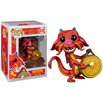 Funko Pop! Disney: Mulan - Mushu with Gong [Exclusive] [Diamond] - filmspullen.nl