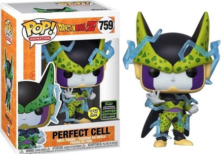 Funko Pop! Dragon Ball Z: Perfect Cell [ECCC Exclusive] [Glow in the Dark] #759 - filmspullen.nl