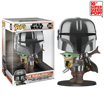 Funko Pop! Star Wars The Mandalorian: Mandalorian with The Child [10 inch] - filmspullen.nl