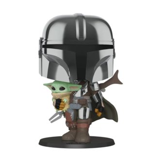 Funko Pop! Star Wars The Mandalorian: Mandalorian with The Child [10 inch] - filmspullen.nl