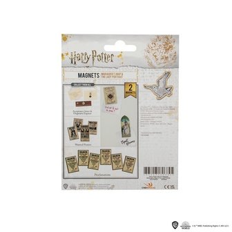 Harry Potter Marauders Map &amp; Fat Lady magneten set - filmspullen.nl