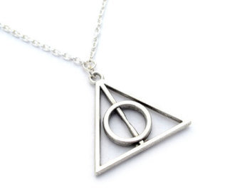 Harry Potter Deathly Hallows ketting zilver - Filmspullen.nl