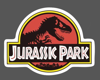 Jurassic Park sticker - Filmspullen.nl