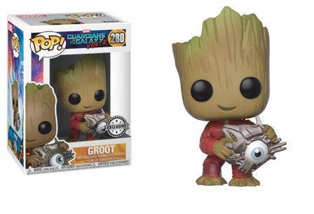 Funko Pop! Marvel: Guardians of the Galaxy 2: Groot wit Cyber Eye [Exclusive] - filmspullen.nl