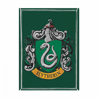 Slytherin tinnen bord A5 Harry Potter - filmspullen.nl