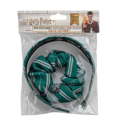Harry Potter Slytherin haarband en scrunchie- Filmspullen.nl