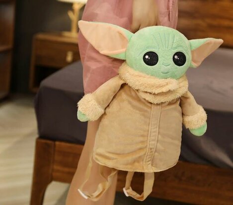 Baby Yoda pluche rugzak - filmspullen.nl