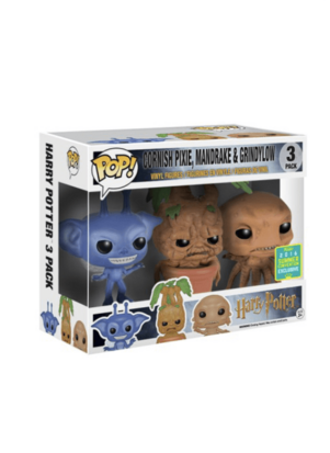 Funko Pop! Harry Potter - Cornish Pixie, Mandrake & Grindylow [SDCC Exclusive]