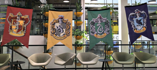 Harry Potter vlaggen - Filmspullen.nl