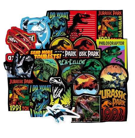 Jurassic Park sticker set (75 stuks) - Filmspullen.nl