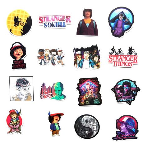 Stranger Things sticker set (50 stuks) - filmspullen.nl