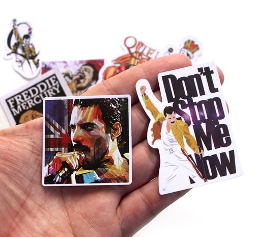 Queen Freddie Mercury sticker set (13 stuks) - Filmspullen.nl