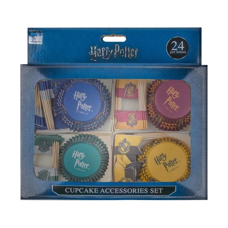 Harry Potter cupcake set met vlaggetjes (96 stuks) - Filmspullen.nl