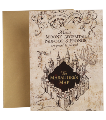 Harry Potter Marauders Map wenskaart - filmspullen.nl