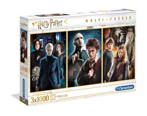Harry Potter Clementoni puzzel 3x 1000 stukjes - Filmspullen.nl