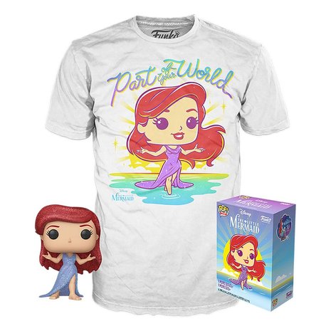 Funko Pop! & T-shirt Box: The Little Mermaid: Ariel [Exclusive] Maat M - filmspullen.nl