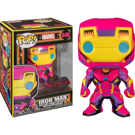 Funko Marvel: Black Light - Iron Man [Exclusive] - filmspullen.nl