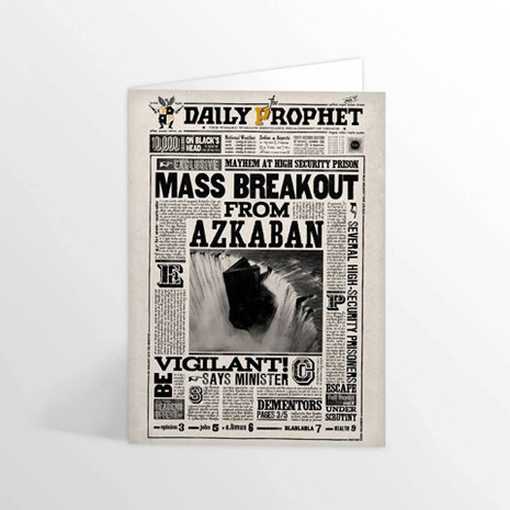 Harry Potter wenskaart ''Mass Breakout From Azkaban'' - Filmspullen.nl