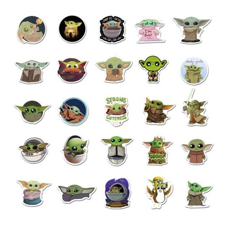 Star Wars: Baby Yoda sticker set (50 stuks) - Filmspullen.nl