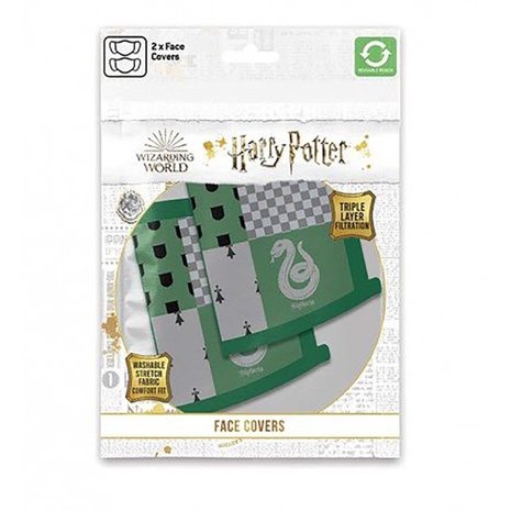Harry Potter Slytherin mondkapjes 2-pack - filmspullen.nl