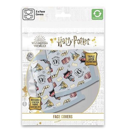 Harry Potter Hogwarts Express mondkapje 2-pack - filmspullen.nl