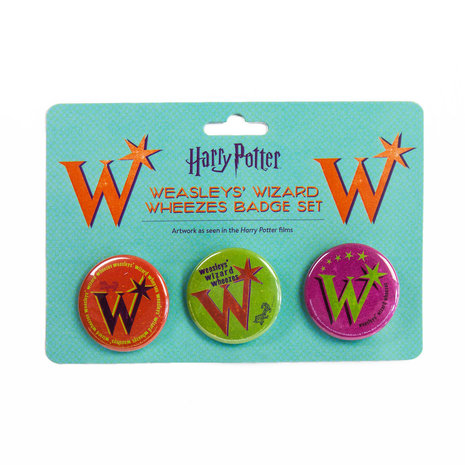 Weasleys' Wizard Wheezes badge set [MinaLima] - filmspullen.nl