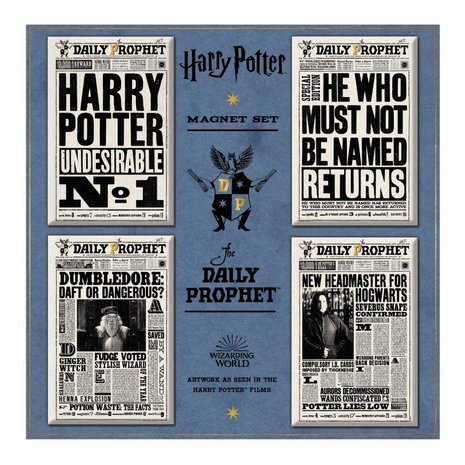 Harry Potter Daily Prophet magneten set [MinaLima] - filmspullen.nl