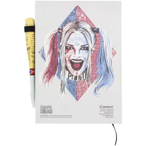 Suicide Squad Harley Quinn notitieboek met baseball bat pen - filmspullen.nl