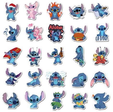 Lilo & Stitch: Stitch sticker set (50 stuks) - Filmspullen.nl