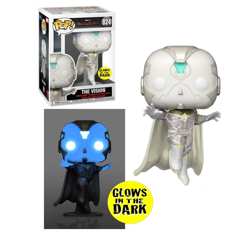 Funko Pop! WandaVision: The Vision #824 [Exclusive] [Glow in the Dark] - filmspullen.nl