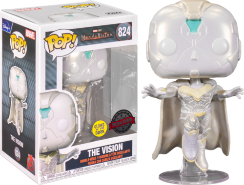 Funko Pop! WandaVision: The Vision #824 [Exclusive] [Glow in the Dark] - filmspullen.nl