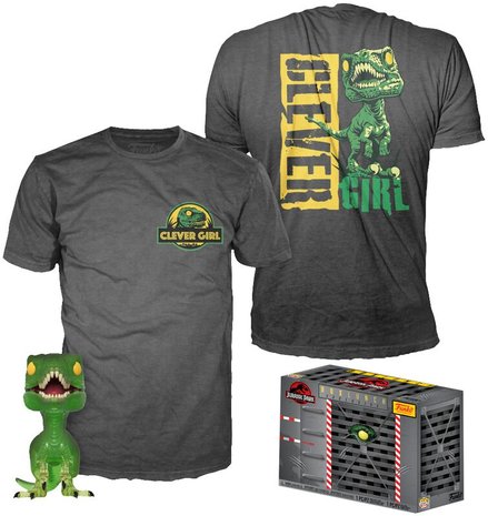Funko T-shirt & Pop!: Jurassic Park - Velociraptor [Exclusive] [Maat XL] - filmspullen.nl