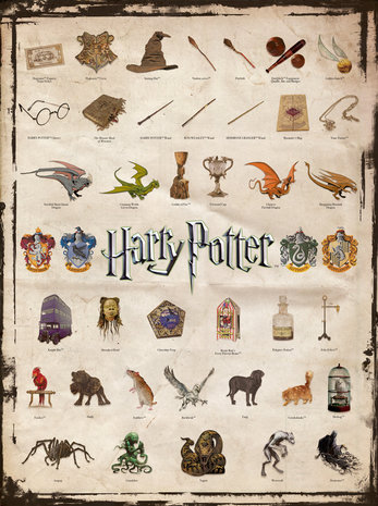 Harry Potter puzzel Icons 1000 stukjes - filmspullen.nl